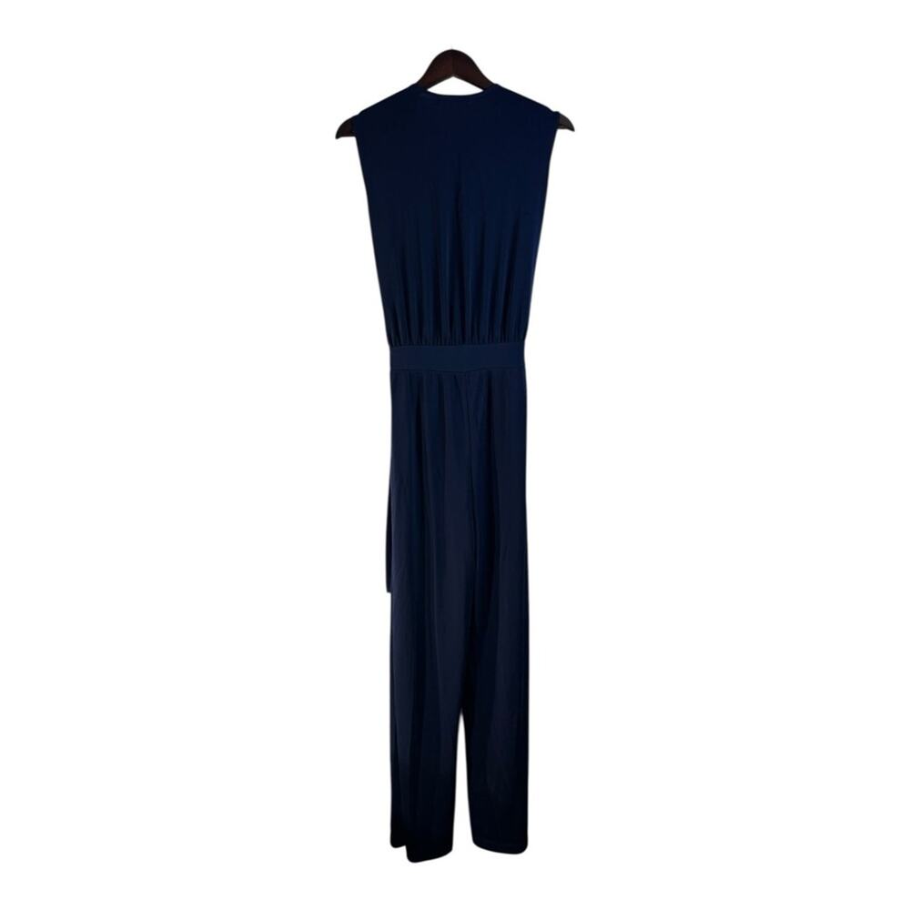 New $175 Bailey 44 Designer XS Wrap Nautical Navy Sleeveless Wide Leg Jumpsuit